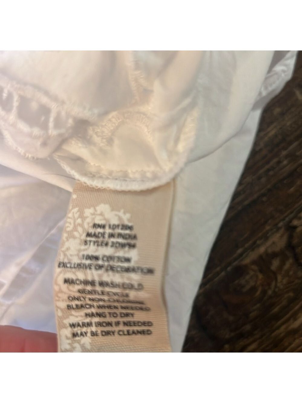 Soft Surroundings Flora Eterna White Embroidered Cut Out Tunic Size Large EUC - Picture 8 of 11